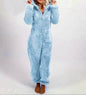 Women Polar Bear Winter hooded pajamas Jumpsuit Lounge wear Sleep wear - www.Shopthatapp.com