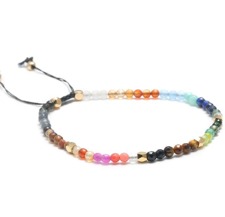 12 Constellation Lucky Stone 3MM Seven Chakra Bracelet - www.Shopthatapp.com