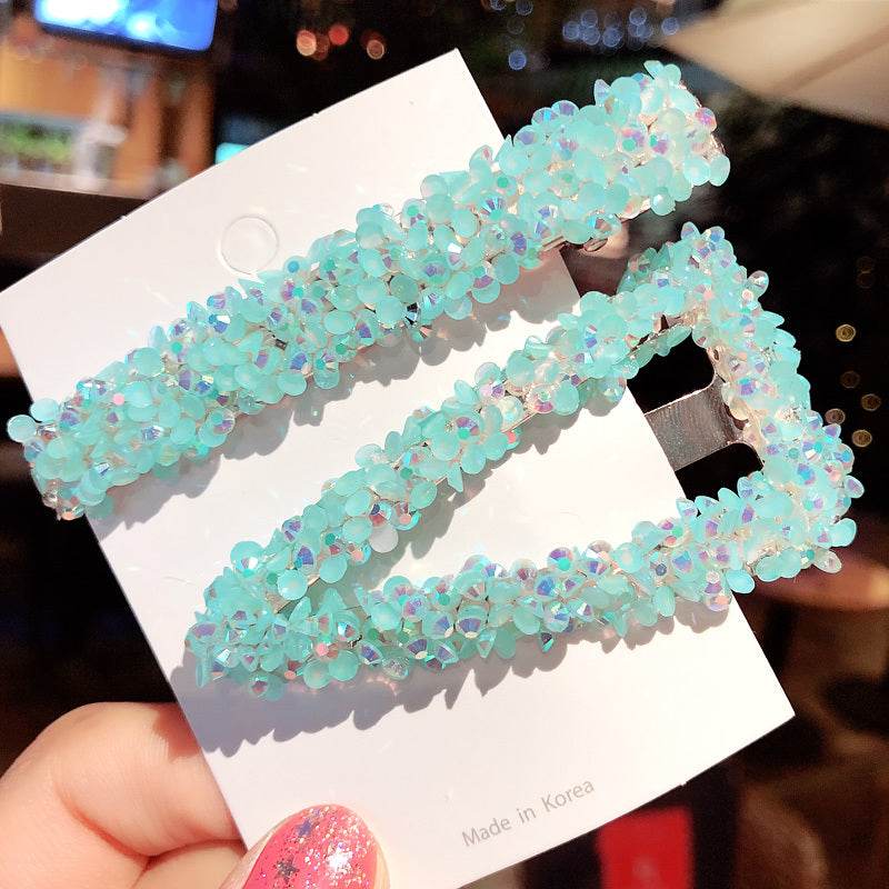 Elegant Rhinestone Flower Bling Hair Clip - www.Shopthatapp.com