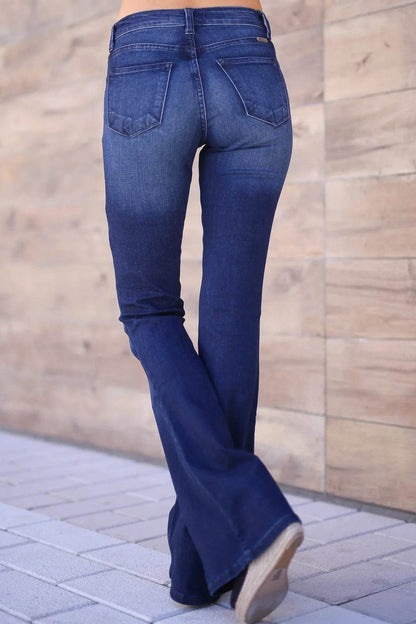 Women's mid-rise trousers bootcut jeans - www.Shopthatapp.com