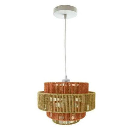 Dorset Pendant Lamp - White And Natural Terracotta - www.Shopthatapp.com