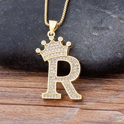 Letter Pendant with Chain - Gold - www.Shopthatapp.com