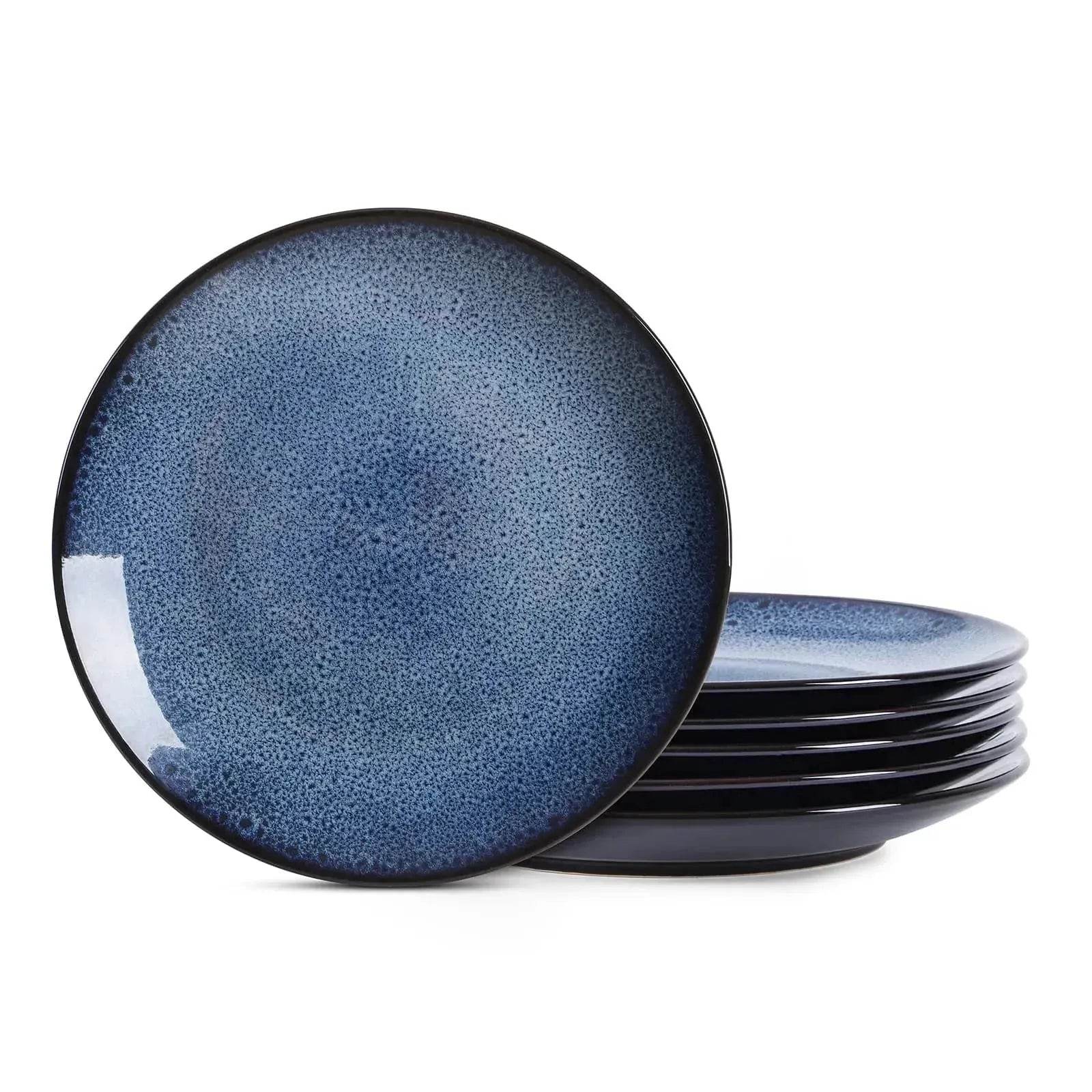 Buy 6pcs Flat Ceramic Dinner Plates - www.Shopthatapp.com