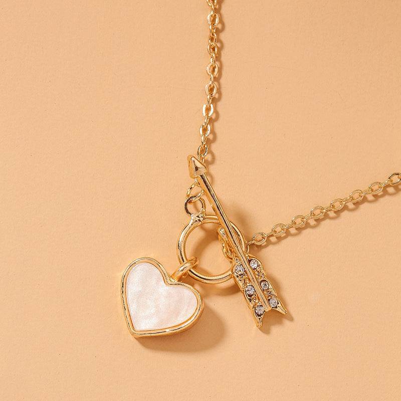 Romantic Heart Necklace Copper Zircon Pendant Necklace for women - www.Shopthatapp.com