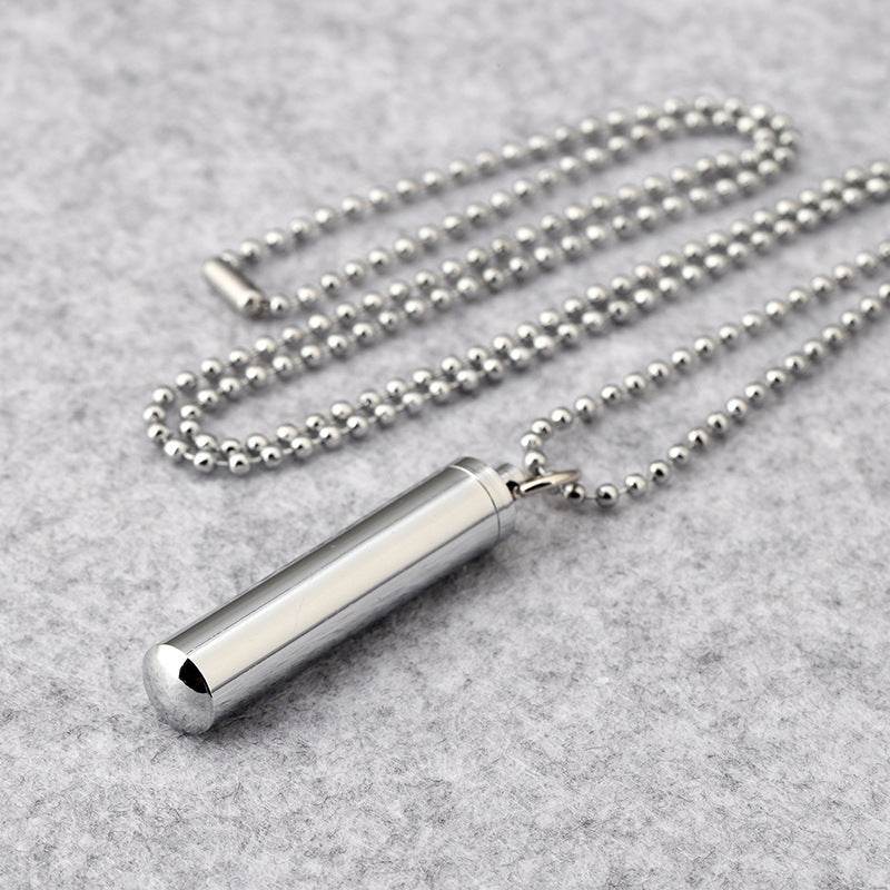 Silver Ball Chain Pendant Necklace for men - www.Shopthatapp.com
