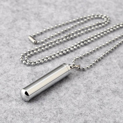 Silver Ball Chain Pendant Necklace for men