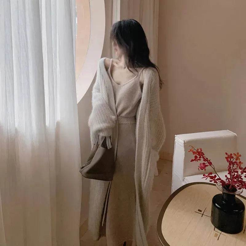 New Style Women Autumn Winter Fleece Long Kimono Sweater Jacket coat - www.Shopthatapp.com