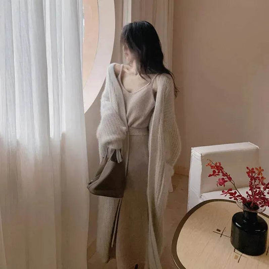 New Style Women Autumn Winter Fleece Long Kimono Sweater Jacket coat - www.Shopthatapp.com