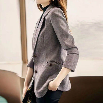 Fashion Personality Woolen Business Formal Blazer jacket Women - www.Shopthatapp.com