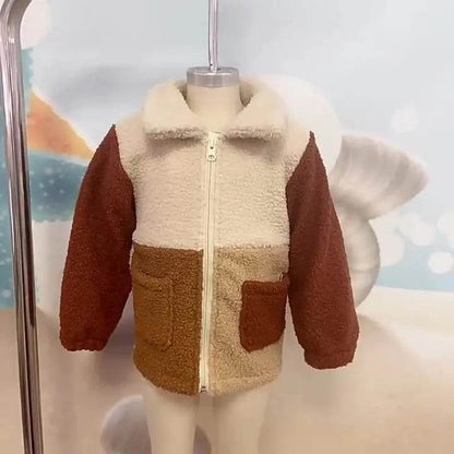 Children's New Zipper Cute Polar Sherpa Fleece Winter Jacket Kids - www.Shopthatapp.com