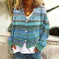 Christmas Abstract Printing Casual Cloak Coat Cardigan Sweater - www.Shopthatapp.com