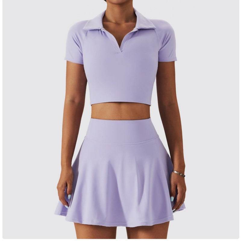 2pcs Tennis Skirt set Sports Skort Workout Exercise Outfit - www.Shopthatapp.com