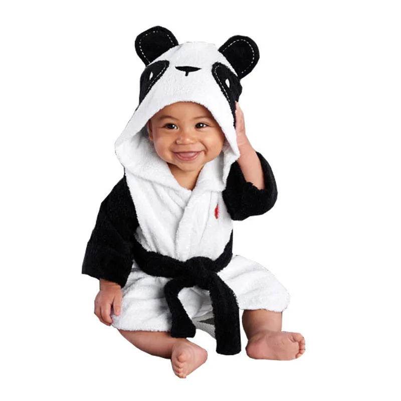 Infant Fashion Simple Cartoon Animal Fleece Bathrobe - www.Shopthatapp.com