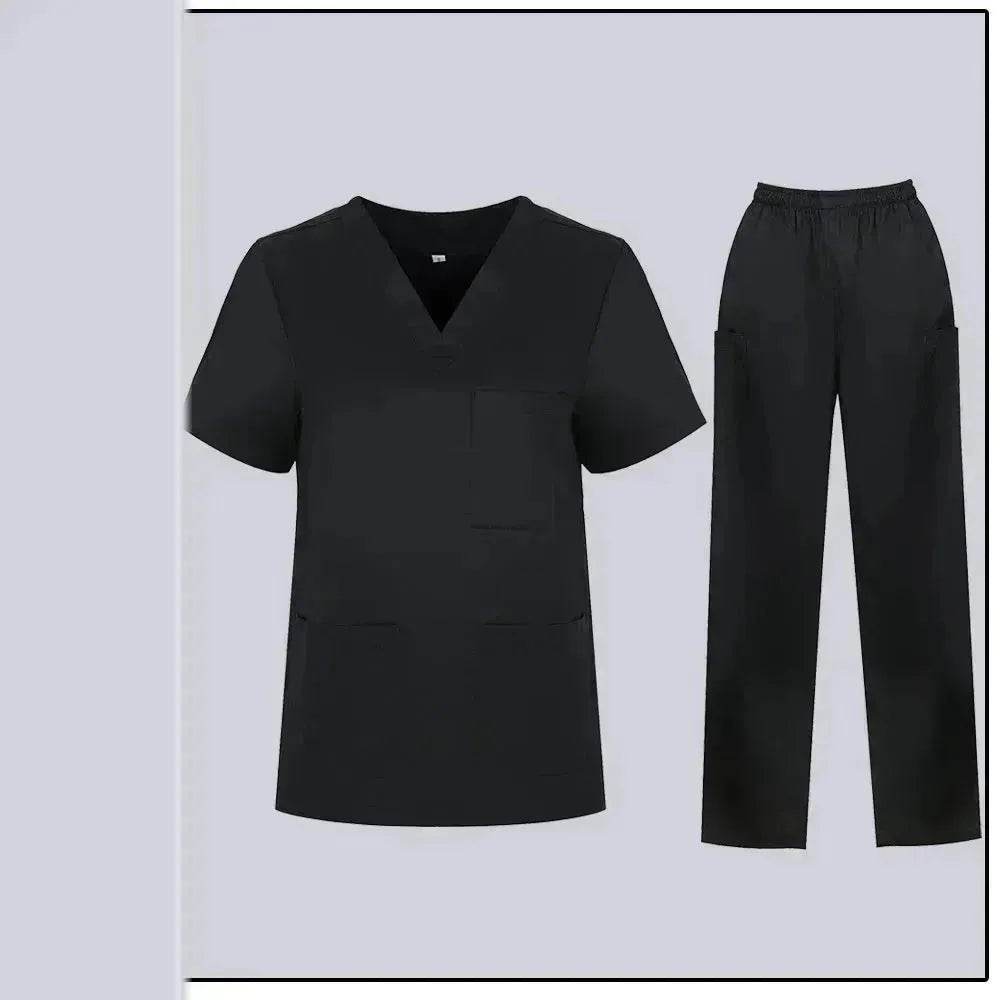 Women Nurse Uniform Female - Hospital Nurse Costume - V Neck Top Pants Set - www.Shopthatapp.com