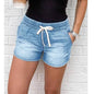 Denim Short Mid Waist Loose Jeans Wash - www.Shopthatapp.com