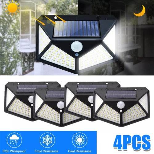 4X Solar Power PIR Motion Sensor Wall Lights LED Outdoor Garden Security Lamp - www.Shopthatapp.com