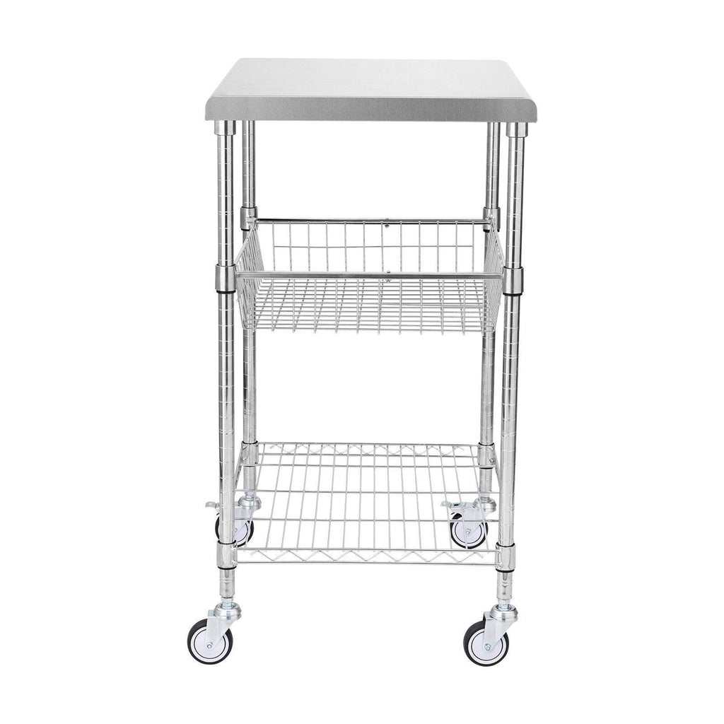 VEVOR 3-Tier Workbench Utility Cart for Kitchen Office - www.Shopthatapp.com