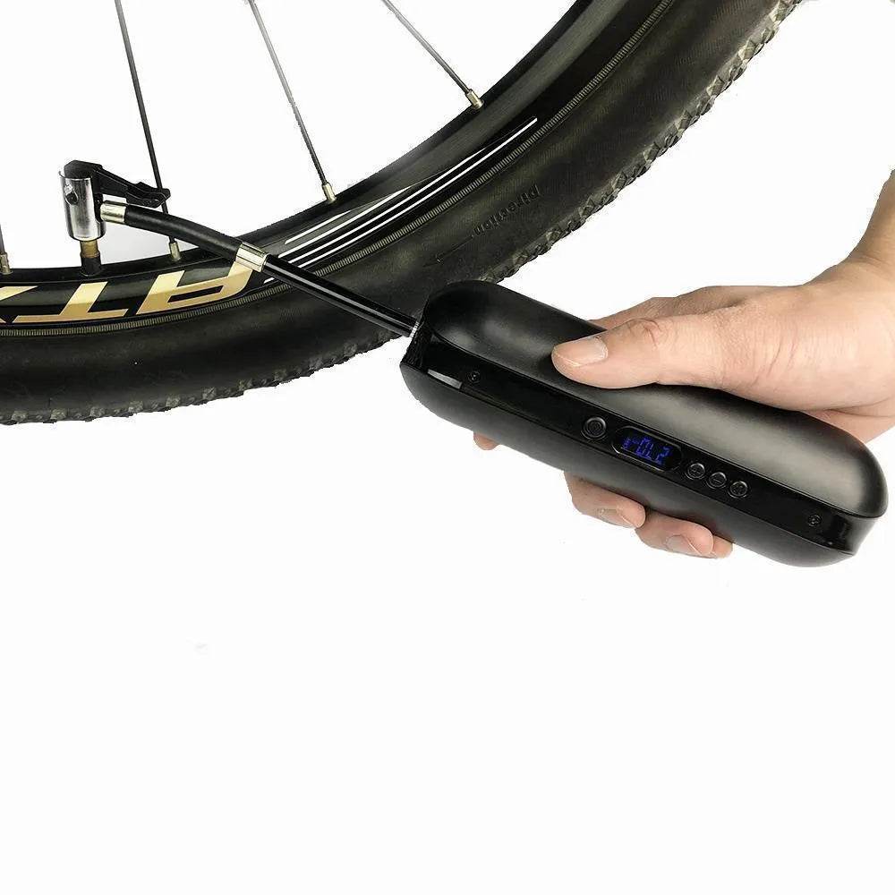 Bike Electric Inflator Bicycle Cycle Air Pressure Rechargeable Cordless Tire Road Bike Car Air Inflator 150PSI - www.Shopthatapp.com