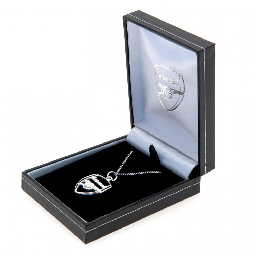 Arsenal FC Sterling Silver Pendant & Chain CR - www.Shopthatapp.com