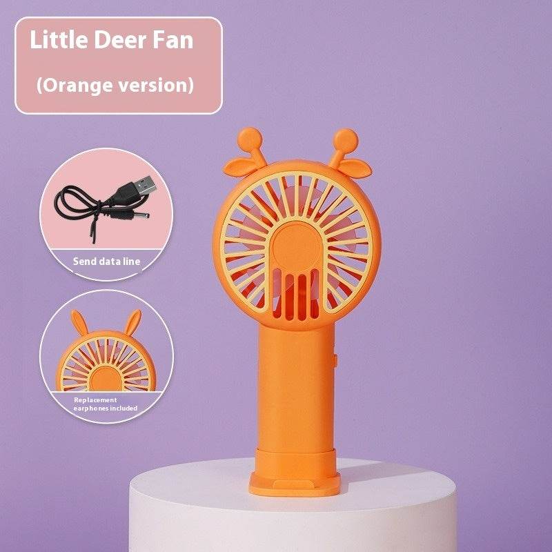Small Handheld Fan Desktop Cartoon Mini Electric Usb Student Portable Gift - www.Shopthatapp.com