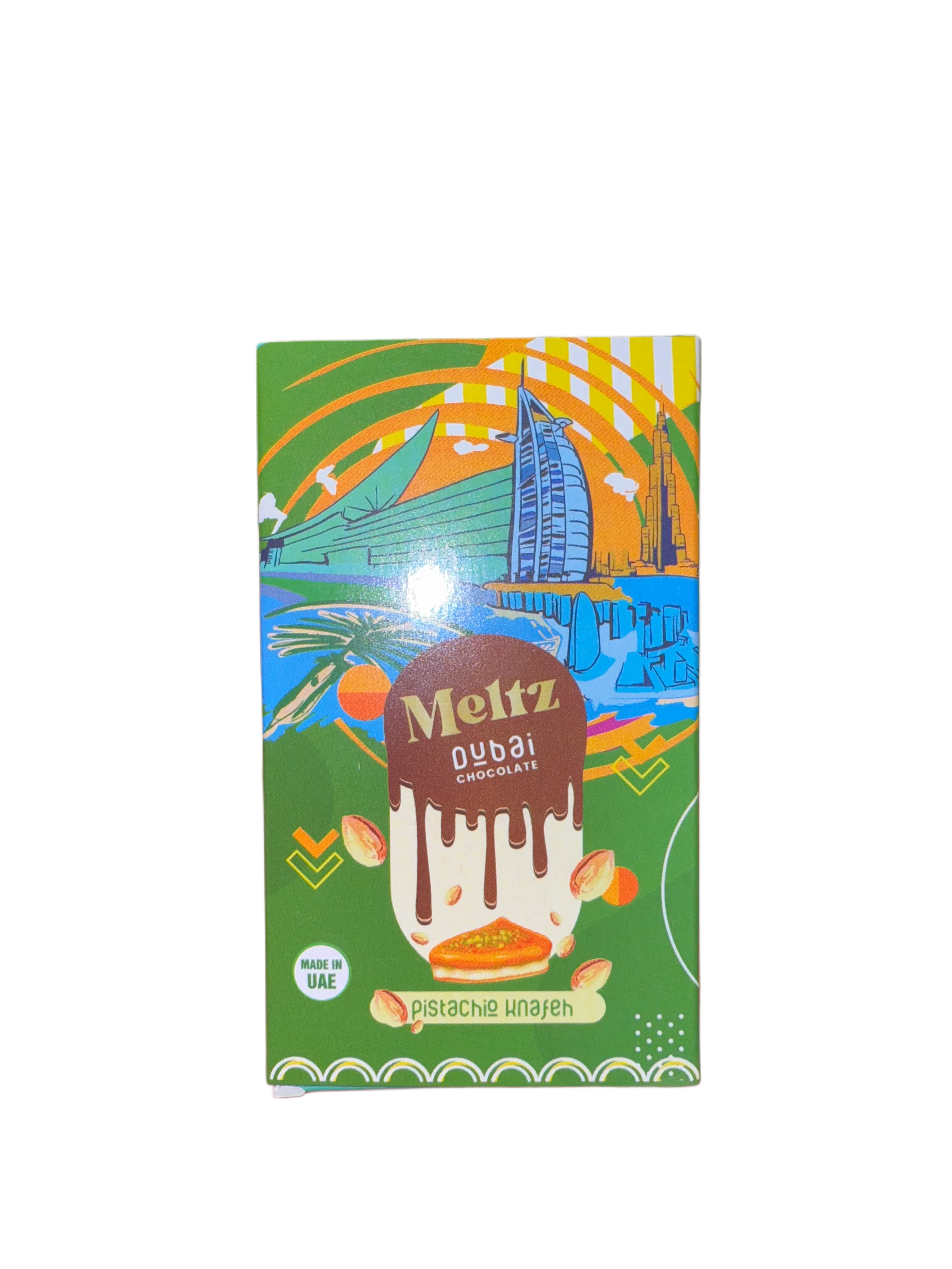 Meltz Dubai Chocolate Pistachio Knafeh Flavour 75G - Dubai Edition - www.Shopthatapp.com
