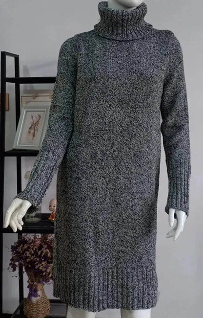 Autumn Winter Cashmere Mini High Neck Sweater Dress - www.Shopthatapp.com