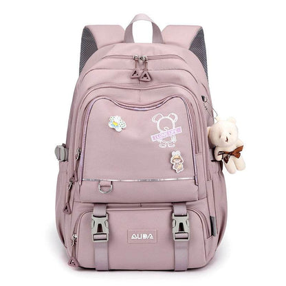 Large Capacity Lightweight Spine-protective Girls Backpack - www.Shopthatapp.com