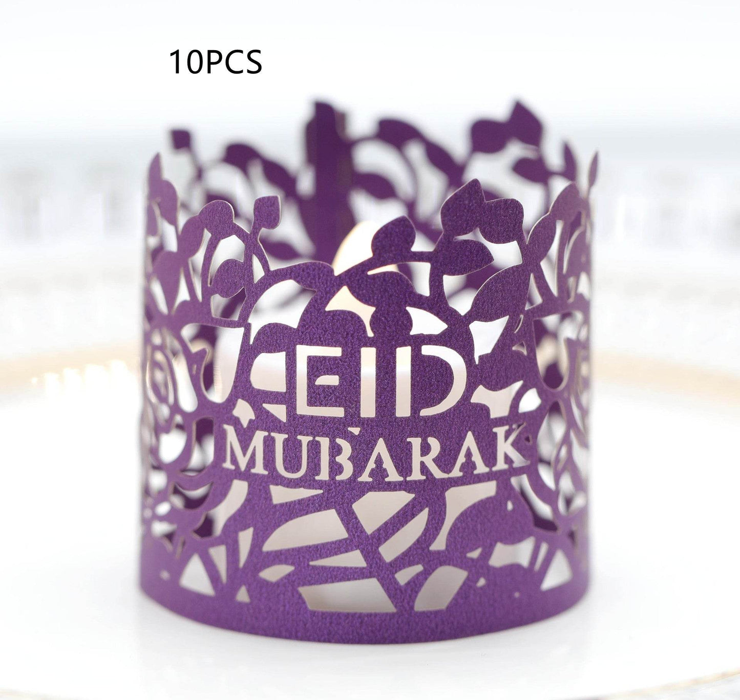 MOQ200 Ramadan Electronic Candle Lampshade Laser Cutout - www.Shopthatapp.com