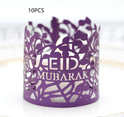 MOQ200 Ramadan Electronic Candle Lampshade Laser Cutout - www.Shopthatapp.com