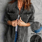 Denim Jacket – Retro Washed Casual Style for Women - www.Shopthatapp.com