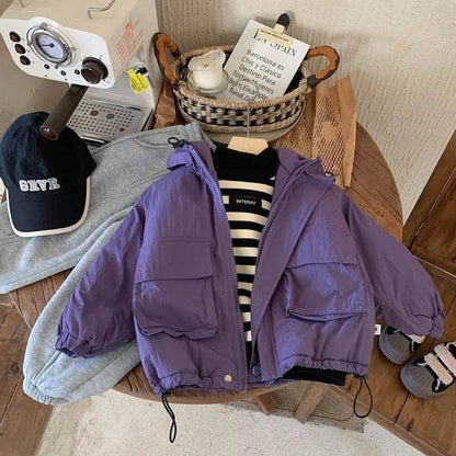 Children Fashion Personality Hoodie Padded Windproof  Winter Coat Jacket Kids - www.Shopthatapp.com