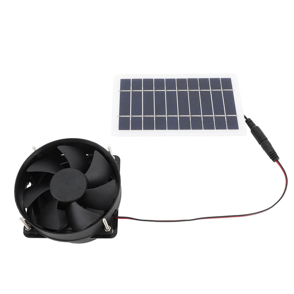 10W Solar Panel Powered Fan Kit Monocrystalline Silicon Solar Powered Exhaust Fan Portable Silent Solar Panel Fan for Outdoor - www.Shopthatapp.com