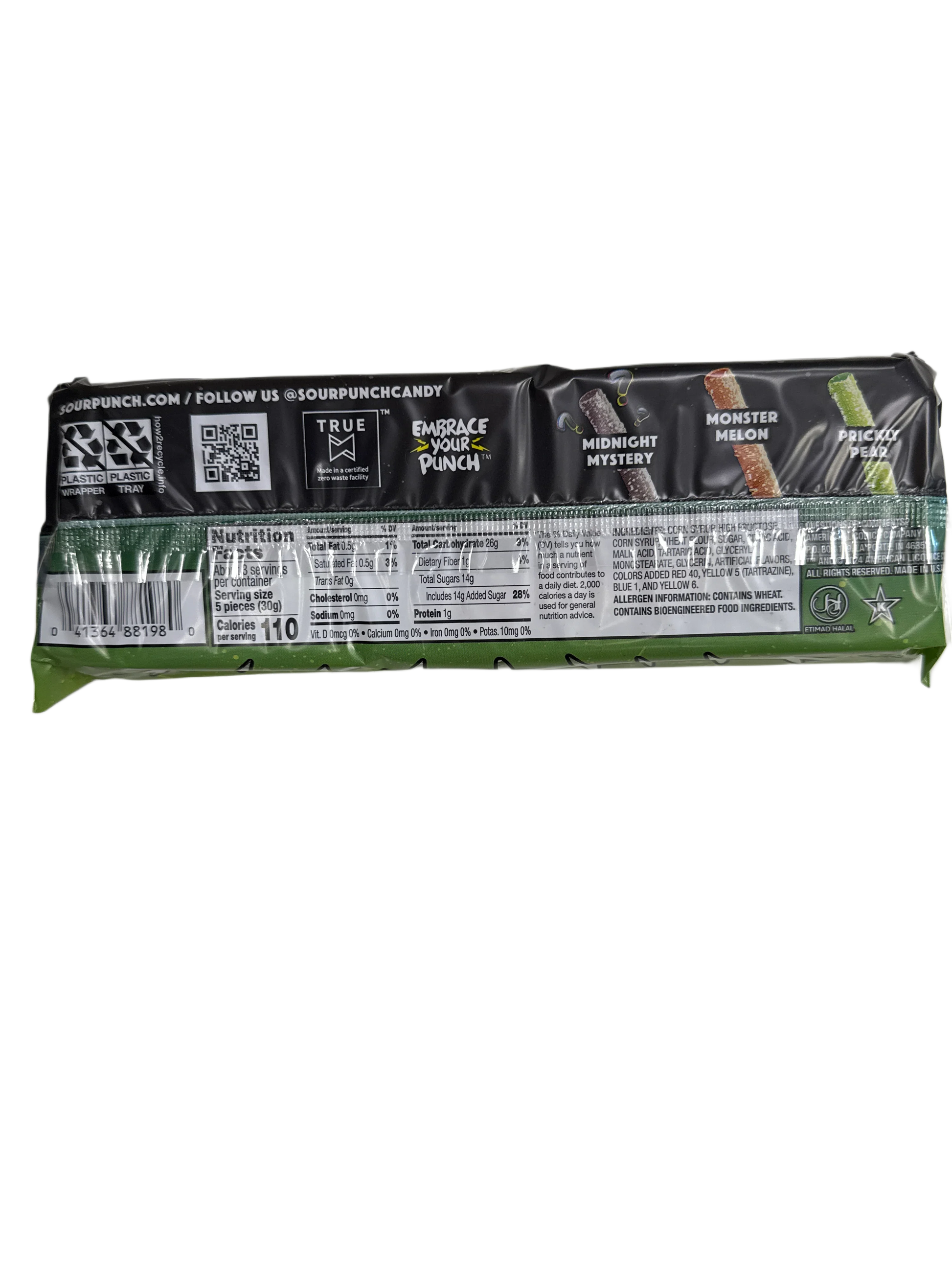 Sour Punch Halloween Frankenstraws Rope Candy 91G - U.S Edition - www.Shopthatapp.com