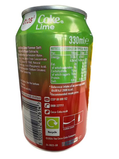 Coca Cola Lime Flavour Can 355ML - U.K Edition - www.Shopthatapp.com