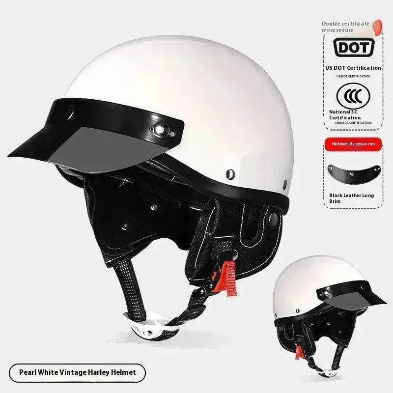 3C Certified Electric Sports Motorcycle Bike Retro Helmet Men And Women - www.Shopthatapp.com #