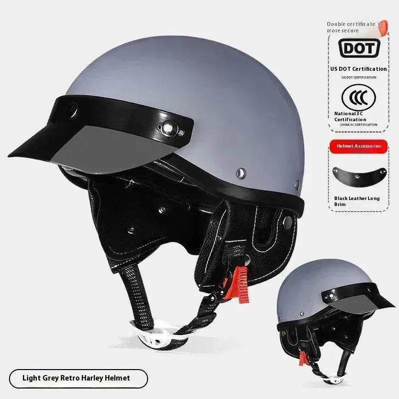 3C Certified Electric Sports Motorcycle Bike Retro Helmet Men And Women - www.Shopthatapp.com #