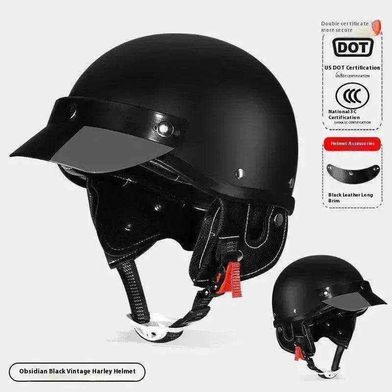3C Certified Electric Sports Motorcycle Bike Retro Helmet Men And Women - www.Shopthatapp.com #