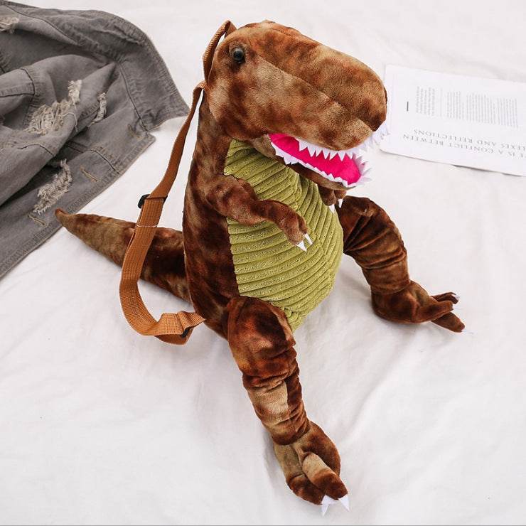 3D Dinosaur Kids Backpack – Cute Cartoon Plush Bag - www.Shopthatapp.com #