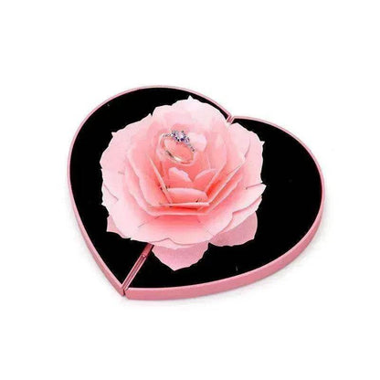 3D Love Box Heart-shaped Rose Flower Rotating Ring Box Valentines Day Gift - www.Shopthatapp.com