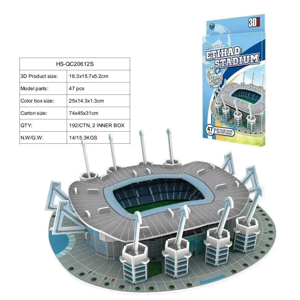 3D Puzzle Football Field Model - www.Shopthatapp.com