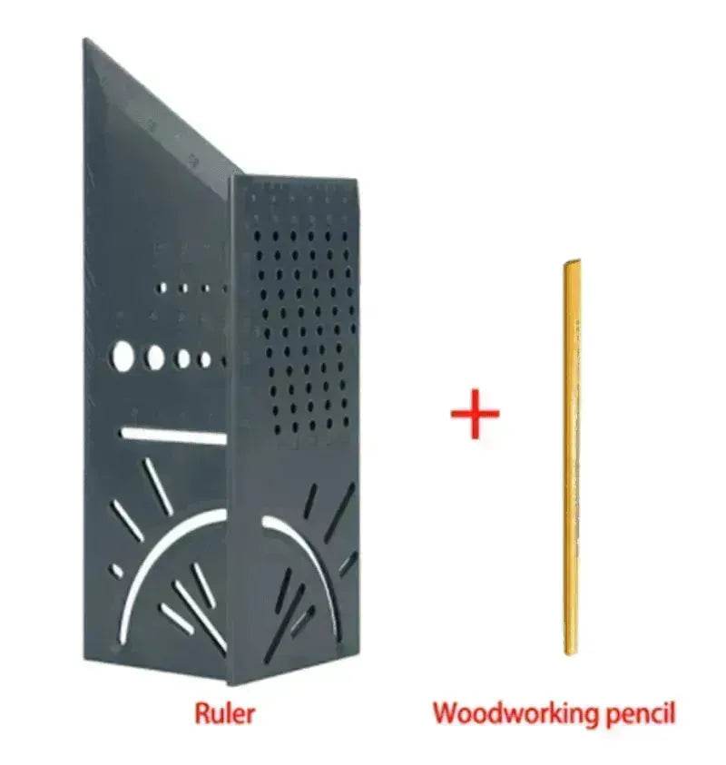 3D Woodworking Measuring Ruler 3D Angle Ruler Square Wood Measuring Tool - www.Shopthatapp.com #