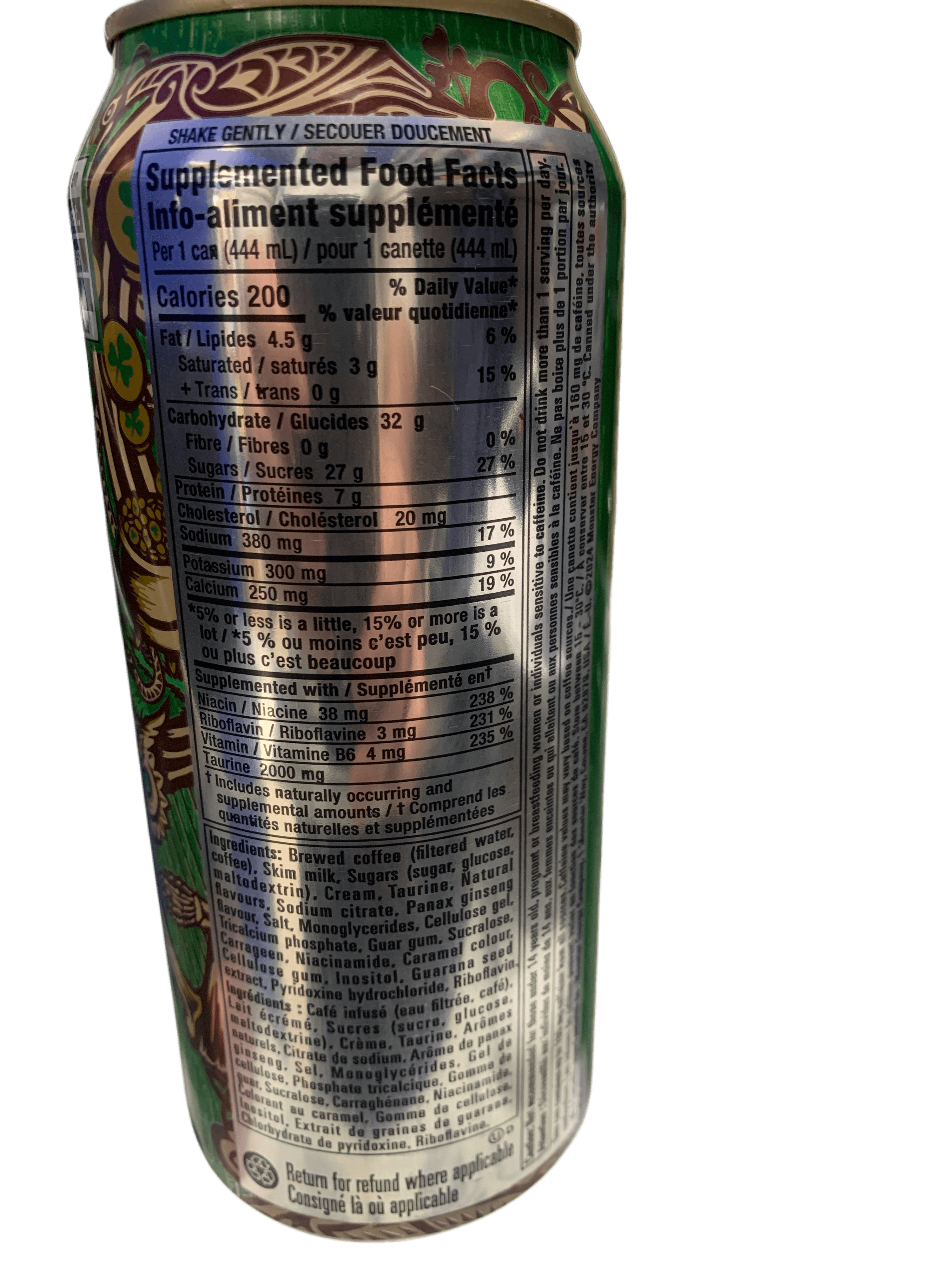 Monster Java Irish Cream Energy Drink 444ML - Canadian Edition - www.Shopthatapp.com