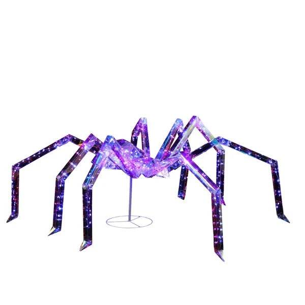 3FT Halloween Decorations Light Up Spider, Outdoor Halloween Decor Lighted Iridescent Spider - www.Shopthatapp.com #