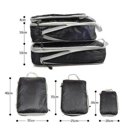 3Pcs Comp. Packing Cubes Expandable Travel Bags Organizer - Random Color - www.Shopthatapp.com