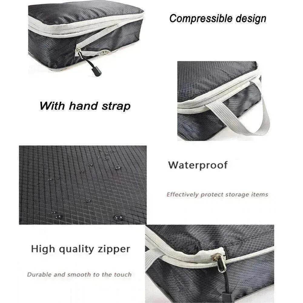 3Pcs Comp. Packing Cubes Expandable Travel Bags Organizer - Random Color - www.Shopthatapp.com