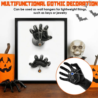 3Pcs Creepy Reaching Hands With Lighted Candles Wall Mounted Halloween Decoration Witch Devil Hand Aesthetic Goth Gothic Life Sized Horror Hands Hanging Sculpture - www.Shopthatapp.com
