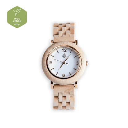 Le Bouleau : Montre en bois pour femme
