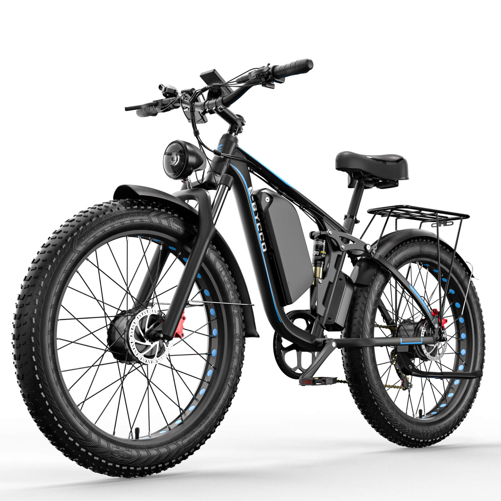 E·Bycco 26"EB7PRO Electric Bike 2000W Peak 3000W 52V23Ah Battery - www.Shopthatapp.com
