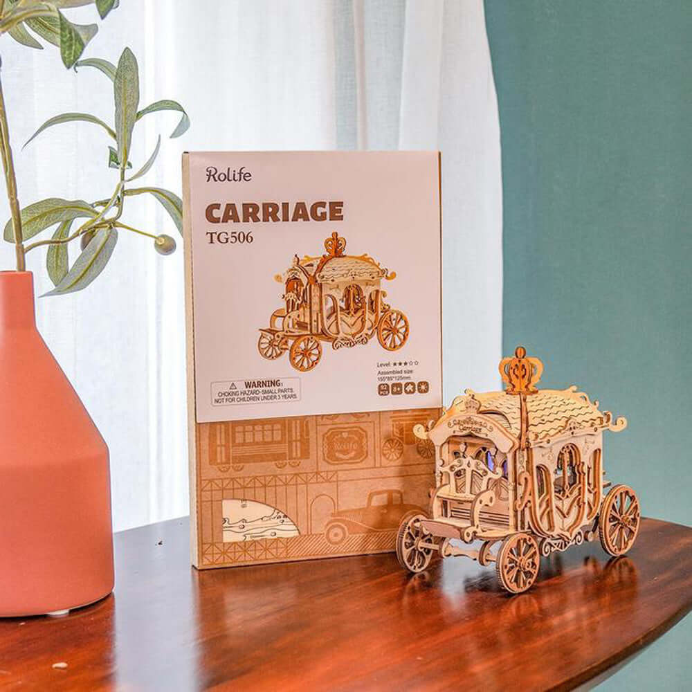 DIY 3D Classic Carriage Wooden Puzzle | Kidstoylover - www.Shopthatapp.com