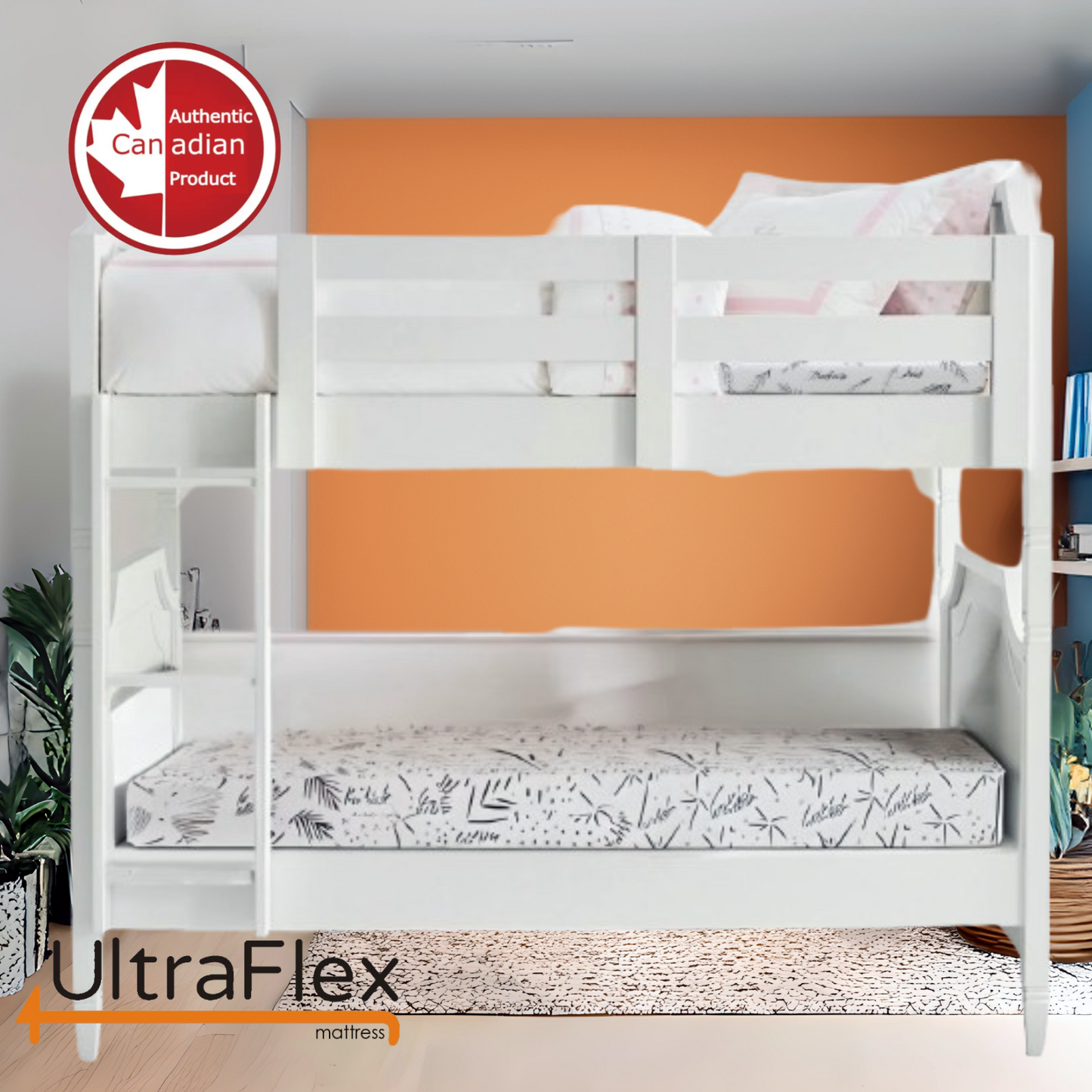 UltraFlex SleepTight – Canadian Made- Gel Memory Foam Mattress | CertiPUR-US® Certified, Cooling, Pressure Relief, Medium Firm, Fiberglass-Free, Bamboo Cover | Ideal for Bunk Beds, RVs & All Frames | Spinal Support & Motion Isolation - www.Shopthatapp.com